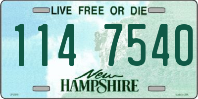 NH license plate 1147540