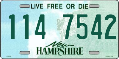NH license plate 1147542