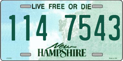 NH license plate 1147543