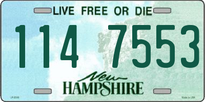 NH license plate 1147553