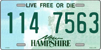 NH license plate 1147563