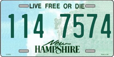 NH license plate 1147574