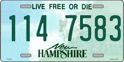 NH license plate 1147583