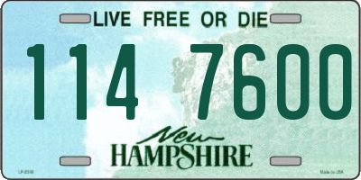 NH license plate 1147600