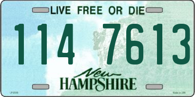 NH license plate 1147613