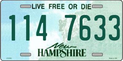 NH license plate 1147633