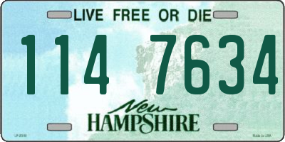 NH license plate 1147634