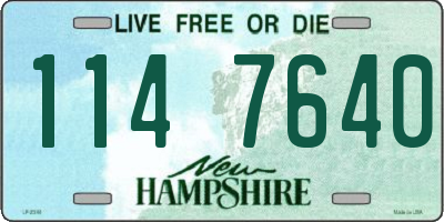 NH license plate 1147640