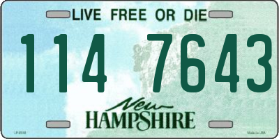 NH license plate 1147643