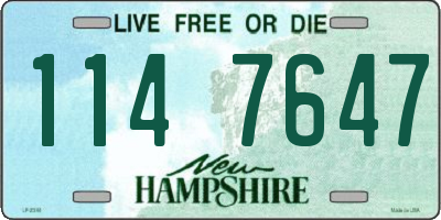 NH license plate 1147647