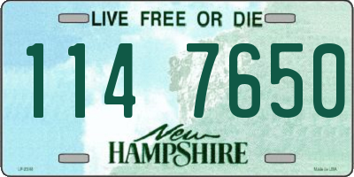 NH license plate 1147650