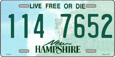 NH license plate 1147652
