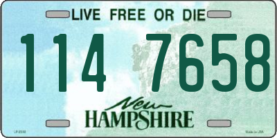 NH license plate 1147658