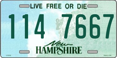 NH license plate 1147667
