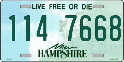 NH license plate 1147668