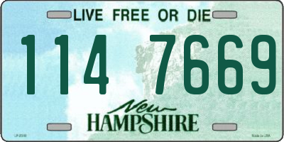 NH license plate 1147669