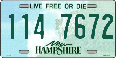 NH license plate 1147672
