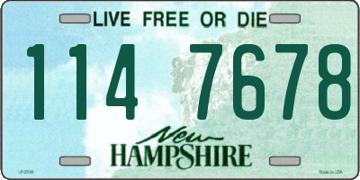 NH license plate 1147678
