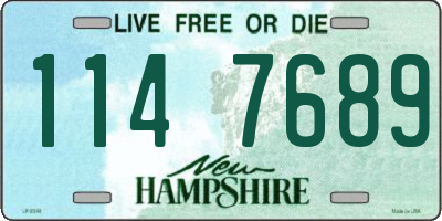 NH license plate 1147689