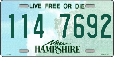 NH license plate 1147692