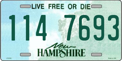 NH license plate 1147693