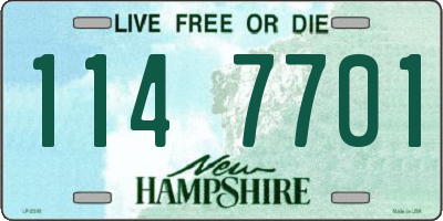NH license plate 1147701