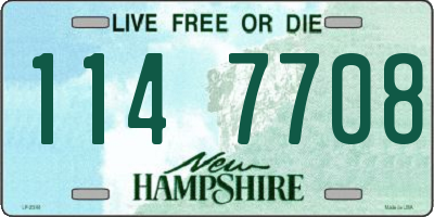 NH license plate 1147708