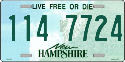 NH license plate 1147724