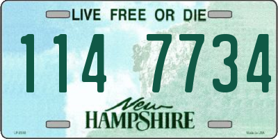 NH license plate 1147734