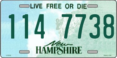NH license plate 1147738