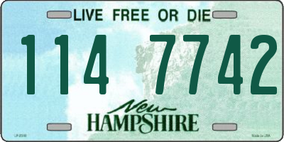 NH license plate 1147742