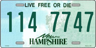 NH license plate 1147747