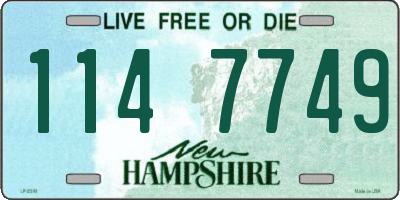 NH license plate 1147749