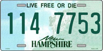 NH license plate 1147753
