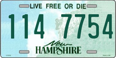 NH license plate 1147754