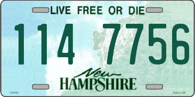 NH license plate 1147756