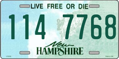 NH license plate 1147768