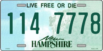 NH license plate 1147778