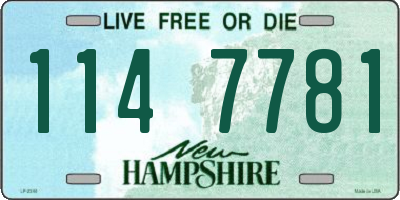 NH license plate 1147781