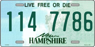 NH license plate 1147786