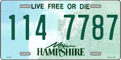NH license plate 1147787