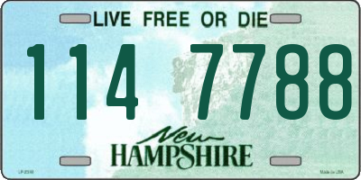 NH license plate 1147788