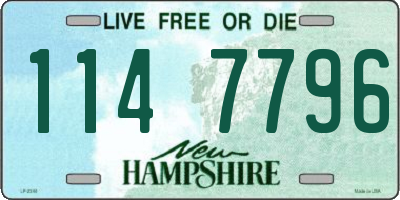 NH license plate 1147796