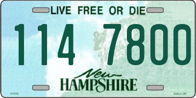 NH license plate 1147800