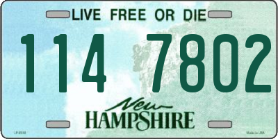 NH license plate 1147802