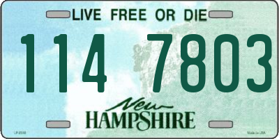 NH license plate 1147803