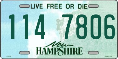 NH license plate 1147806