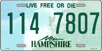 NH license plate 1147807