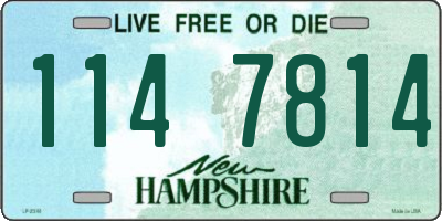 NH license plate 1147814