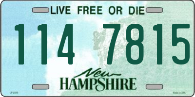 NH license plate 1147815